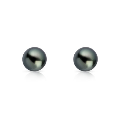Boucles d'oreilles or 750 jaune perles de culture de Tahiti