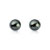 Boucles d'oreilles or 750 jaune perles de culture de Tahiti