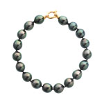 Bracelet or 750 jaune perles de culture de Tahiti