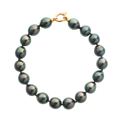 Bracelet or 750 jaune perles de culture de Tahiti