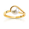 Bague or 750 jaune perle de culture de Chine