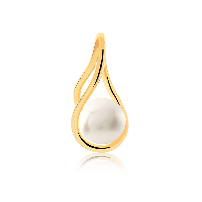 jaune perle de culture de chine pendentif en or jaune 750 1 perle de ...