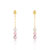 Boucles d&rsquo;oreilles or 750 jaune perle de culture de Chine