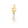 Pendentif or 750 2 tons perle de culture de Chine et diamant