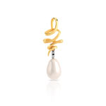 Pendentif or 750 2 tons perle de culture de Chine et diamant