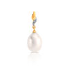 Pendentif or 750 2 tons perle de culture de Chine et diamant