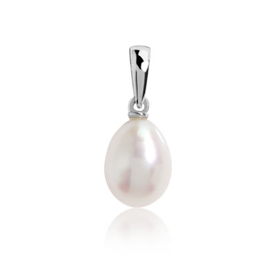 Pendentif or 750 blanc perle de culture de Chine