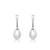 B.o. or 750 blanc perle de culture de Chine