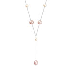 Collier or 750 blanc perle de culture de Chine
