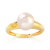 Bague or perle de culture du japon