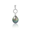 Pend.or 750 blanc perle de culture de Tahiti et diamant