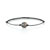 Bracelet perle de culture de tahiti cordon coton noir