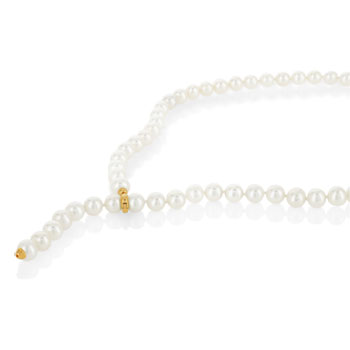 Collier or 750  jaune perles de culture de Chine 50 cm