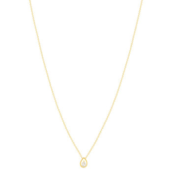 Necklace yellow gold plated and zirconias 45cm