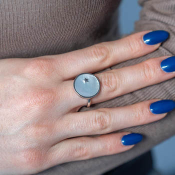 Bague argent 925 nacres étoile