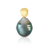 Pendentif or 750 jaune perle de culture de Tahiti