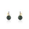 Boucles d'oreilles or 750 2 tons perles culture Tahiti diamant