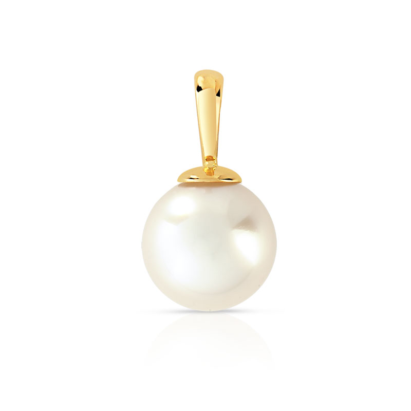 jaune perle de culture du japon pendentif en or jaune 750 1 perle de ...