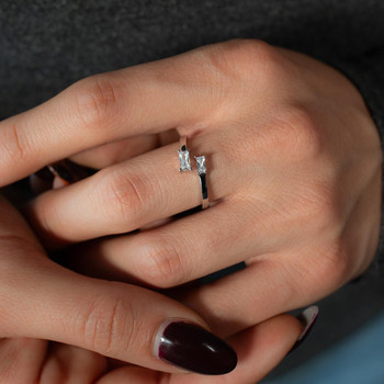 Bague argent 925 et zirconias