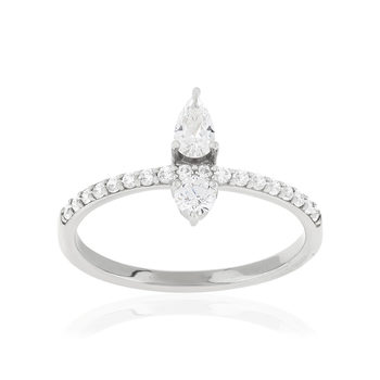 Bague argent 925 et zirconias