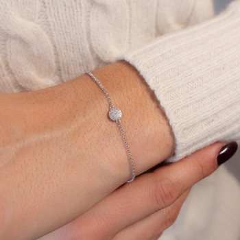 Bracelet argent 925 et zirconias 19cm