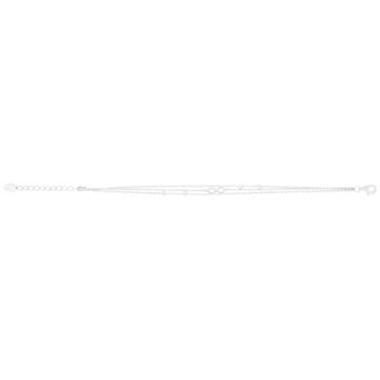 Bracelet argent 925 multitours motif infini 19cm