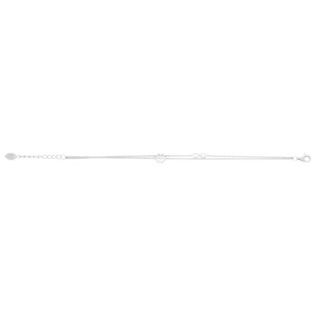 Bracelet argent 925 motif trèfle et infini 19cm