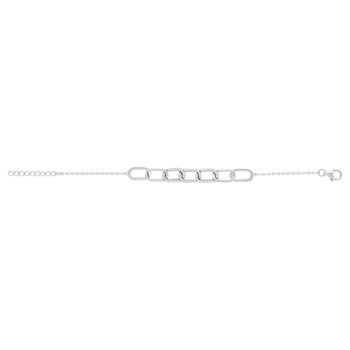 Bracelet argent 925 et zirconias 19cm