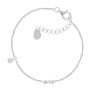 Bracelet argent 925 et zirconias 19cm