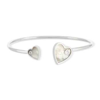 Bracelet jonc argent 925 nacres 17cm