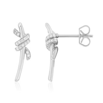 Boucles d'oreilles argent 925 et zirconias