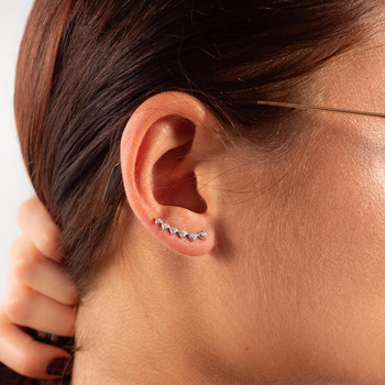 Boucles d'oreilles argent coeurs zirconias