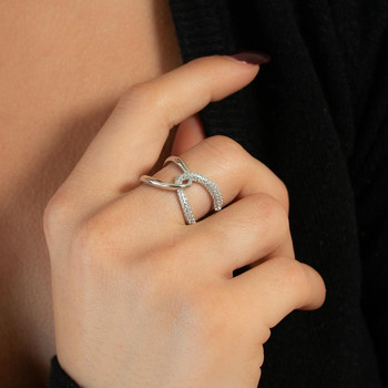 Bague argent 925 et zirconias