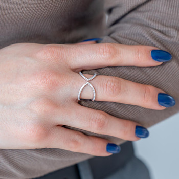 Bague argent 925 et zirconias