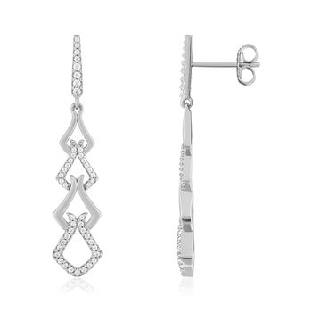 Boucles d'oreilles argent 925 et zirconias