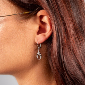 Boucles d'oreilles argent 925 et zirconias