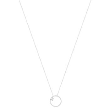 Collier argent 925 et zirconias motif papillon 45cm