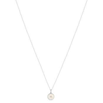 Collier argent 925 nacres motif étoile 45cm