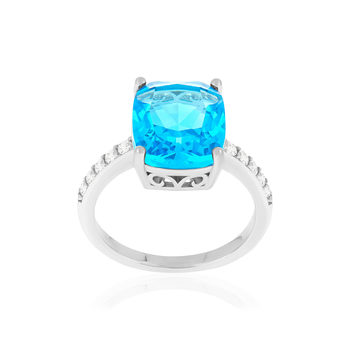 Bague argent 925 pierres imitation et zirconias