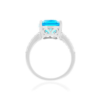 Bague argent 925 pierres imitation et zirconias