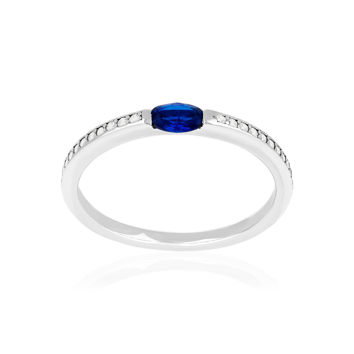 Bague argent 925 pierres imitation et zirconias