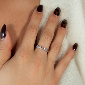 Bague argent 925 et zirconias