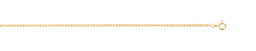 Cha&icirc;ne maille for&ccedil;at or 750 jaune 50 cm