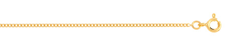 Cha&icirc;ne maille gourmette or 750 jaune 45 cm