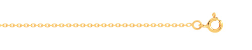 Cha&icirc;ne maille for&ccedil;at or 750 jaune 40 cm