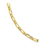 Chaine maille cheval altern�e or jaune 50 cm