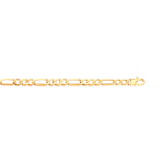 Chaine maille cheval altern�e or jaune 45 cm