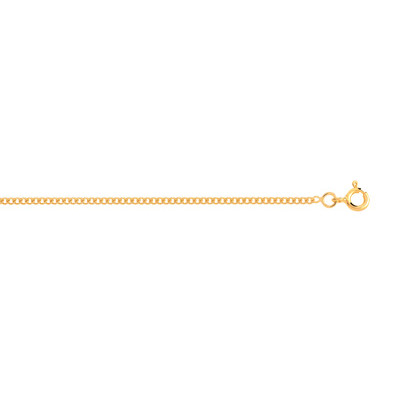 Chaîne maille gourmette or 750 jaune 50 cm