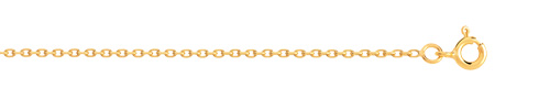 Cha&icirc;ne maille for&ccedil;at or 750 jaune 45 cm