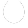 Collier maille oméga or 750 blanc 45 cm